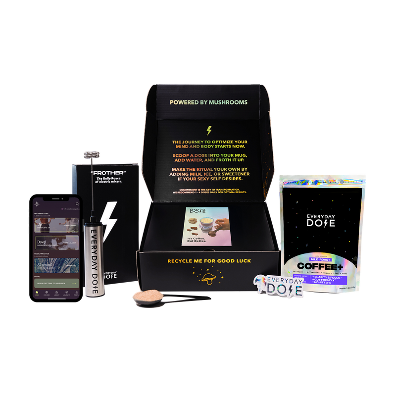 30 porciones de café de hongos + kit de inicio GRATIS