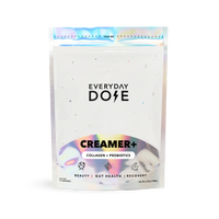 Collagen Probiotic Creamer + (15 Servings) pouch with collagen, probiotics, coconut fats for gut health and metabolism boost