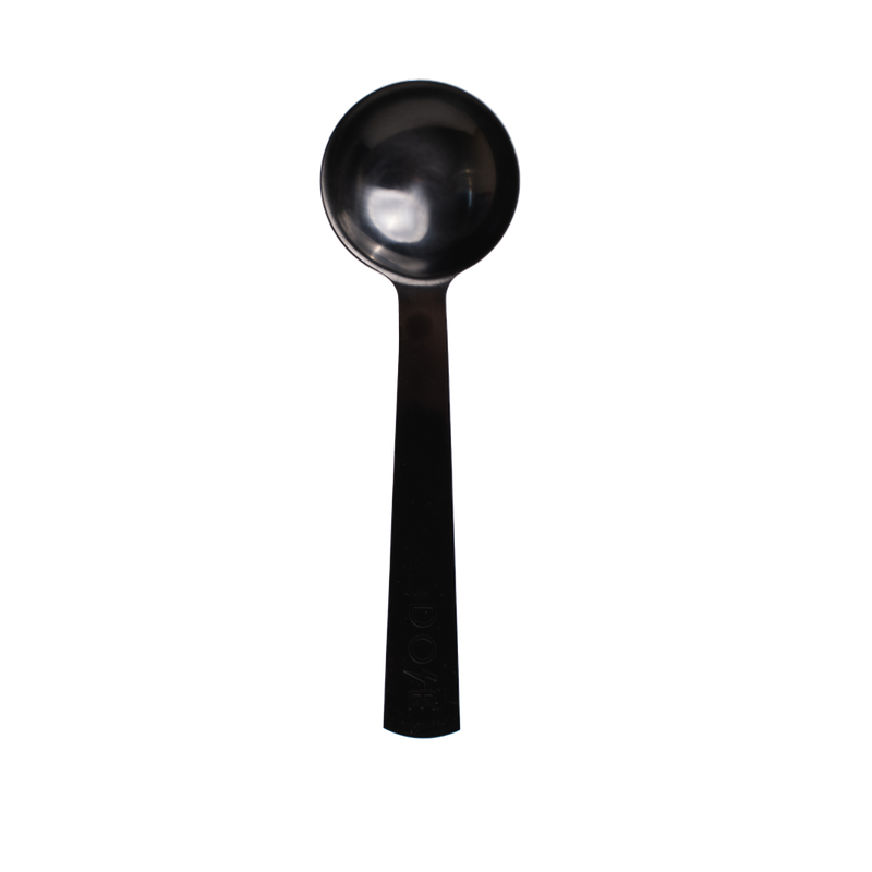 FREE Gunmetal Dose spoon with long handle and round bowl in sleek black finish