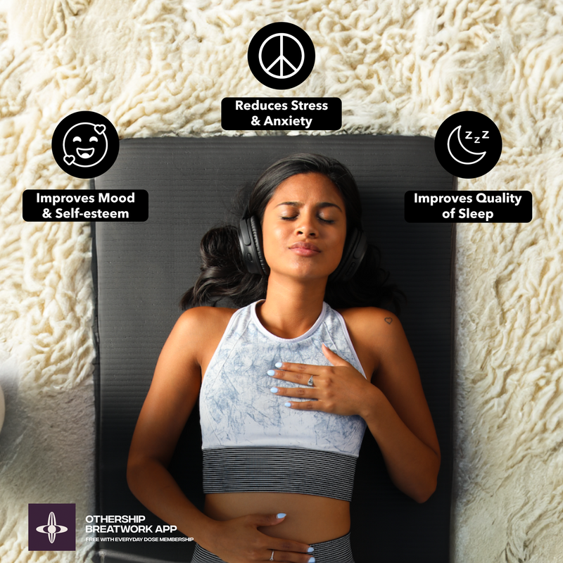 30 Serving of Mushroom Coffee + FREE Starter Kit promoting mood, stress reduction, and improved sleep quality benefits.
