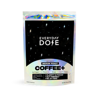 30 Servings Coffee+ Medium Roast package with collagen, L-Theanine, Chaga, and Lion's Mane for clarity and focus.