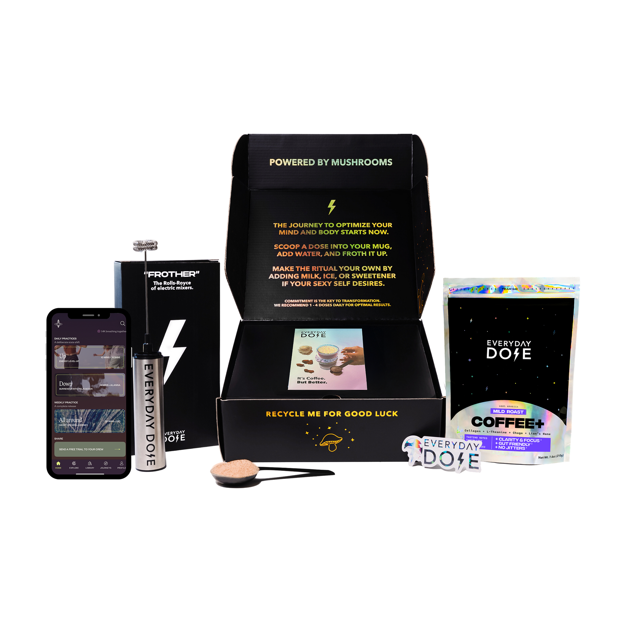 30 porciones de café de hongos + kit de inicio GRATIS
