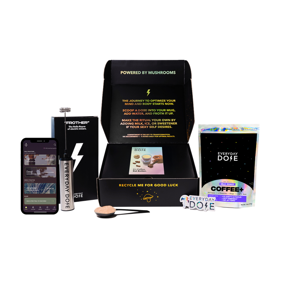 30 porciones de café de hongos + kit de inicio GRATIS
