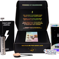 [INFLUENCER] 30-Servings Coffee+ Mild Roast + Starter Kit with coffee pouch, frother, scoop, and branded packaging for a complete coffee experience