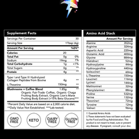 90 Servings Jumbo Bag Rewards Special supplement facts panel showing amino acid profile and nutritional information details