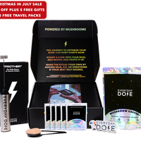 30 Serving of Mushroom Coffee + FREE Starter Kit + 5 FREE To-Go Sachets Christmas in July Email Special with mixer and travel packs