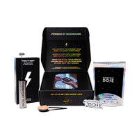 30 Serving Coffee Starter Kit with functional mushroom blend, nootropics and collagen protein in black gift box packaging