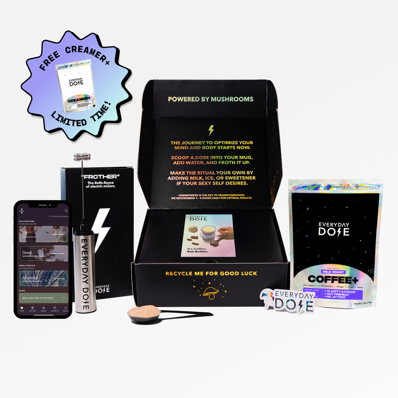 30 porciones de café de hongos + kit de inicio GRATIS