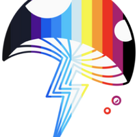 Colorful rainbow thunder bolt design for FREE Gifts Throughout The Year promotion